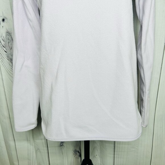 North Face Sweatshirt Womens Sz S Light Purple Fleece 1/4 Zip Pullover Outdoor - Picture 3 of 9